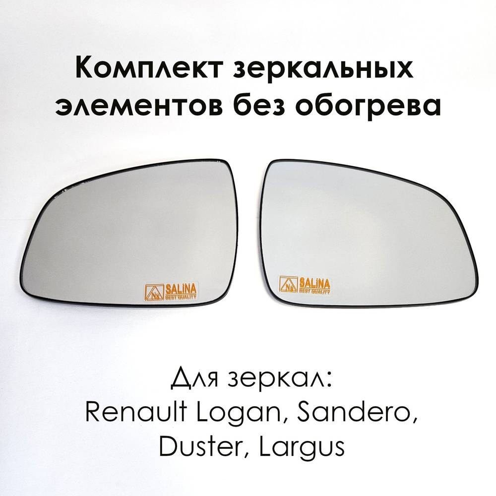 Комплект зеркальных элементов Рено Логан/Renault Logan, Сандеро/Sandero, Дастер/Duster, Ларгус/ Largus #1