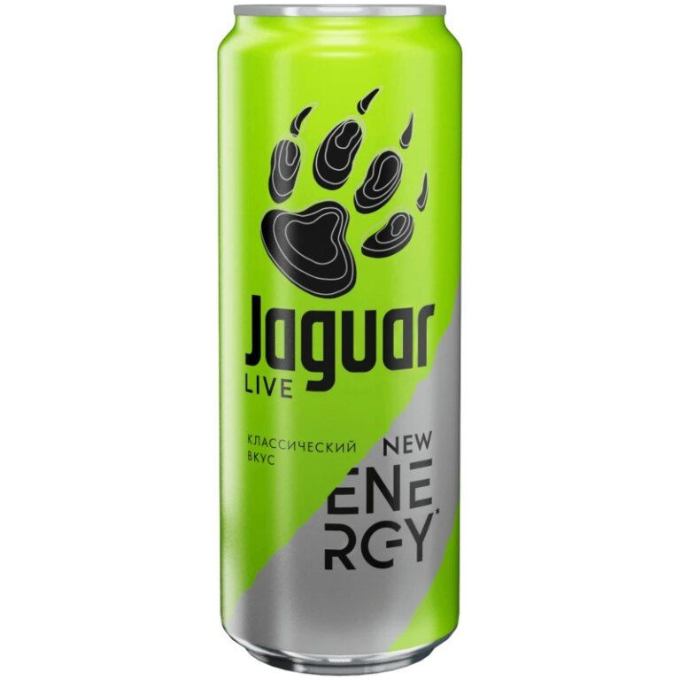Напиток безалкогольный тонизирующий газированный "Jaguar Live" Энерджи Классический вкус 0,45л.ж/б*1шт #1