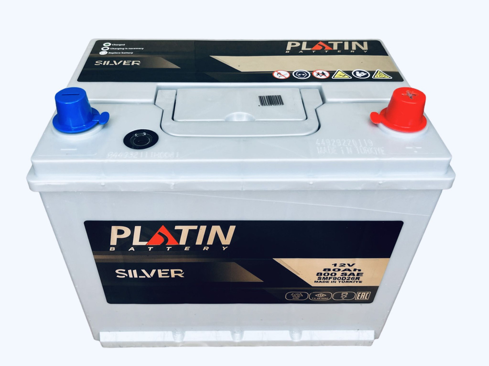 Аккумулятор автомобильный Platin Silver Asia 80 Ач 760 A о.п. SMF 90D26L 260х175х225  #1