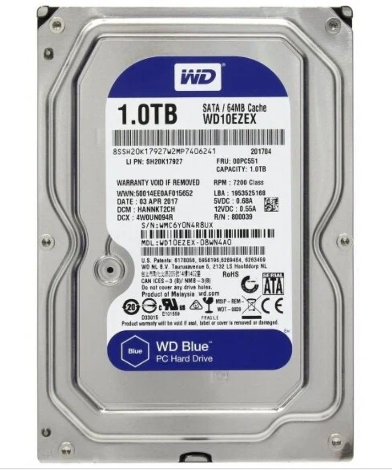 Western Digital 1 ТБ Внутренний жесткий диск (WD10EZEX)  #1