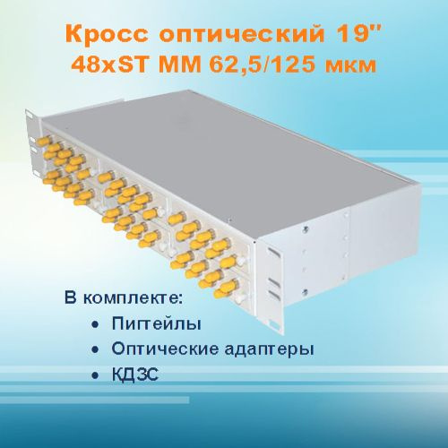 Кросс оптический стоечный СКРУ-2U19-A48-ST-MM62 (укомплектованный)  #1