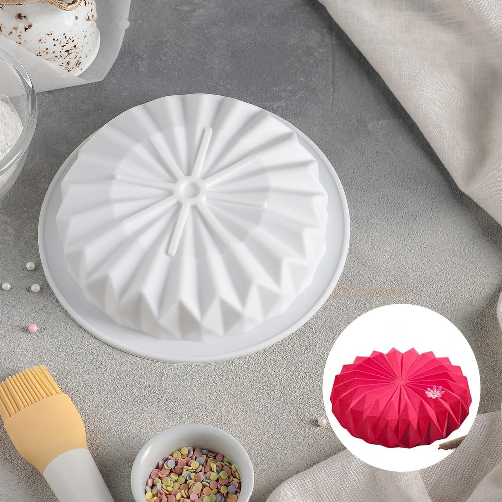 Форма силиконовая для муссовых десертов и выпечки Оригами, 18,5x18,5 см  #1