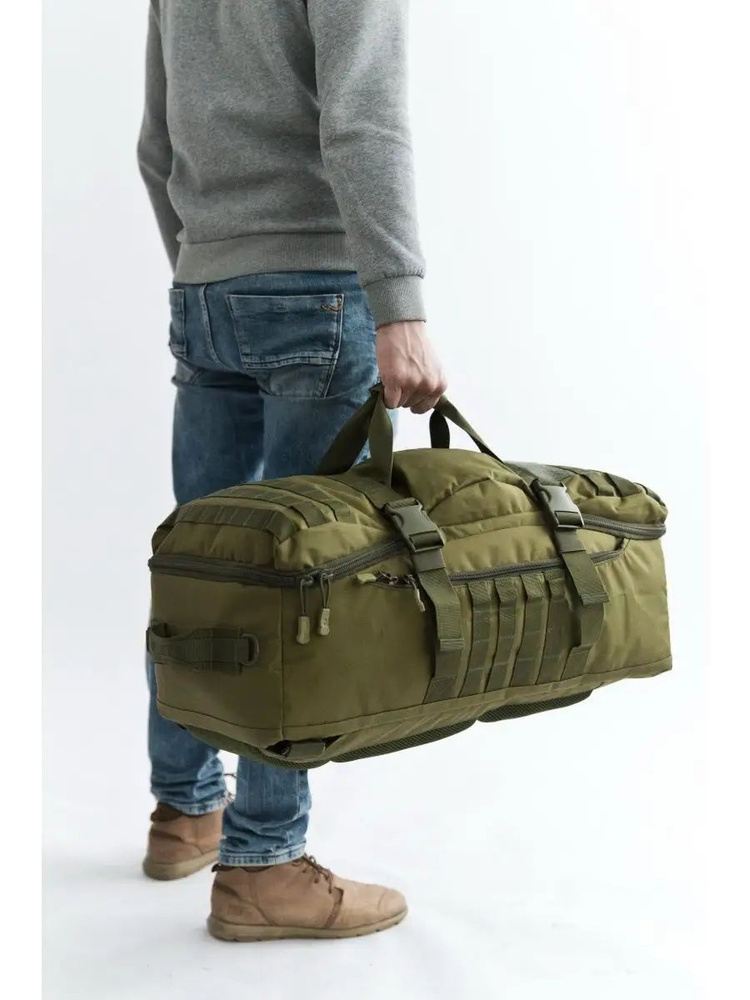 Тактический рюкзак военная сумка фельдшера войсковая медецинская 60 литров оливковый  #1