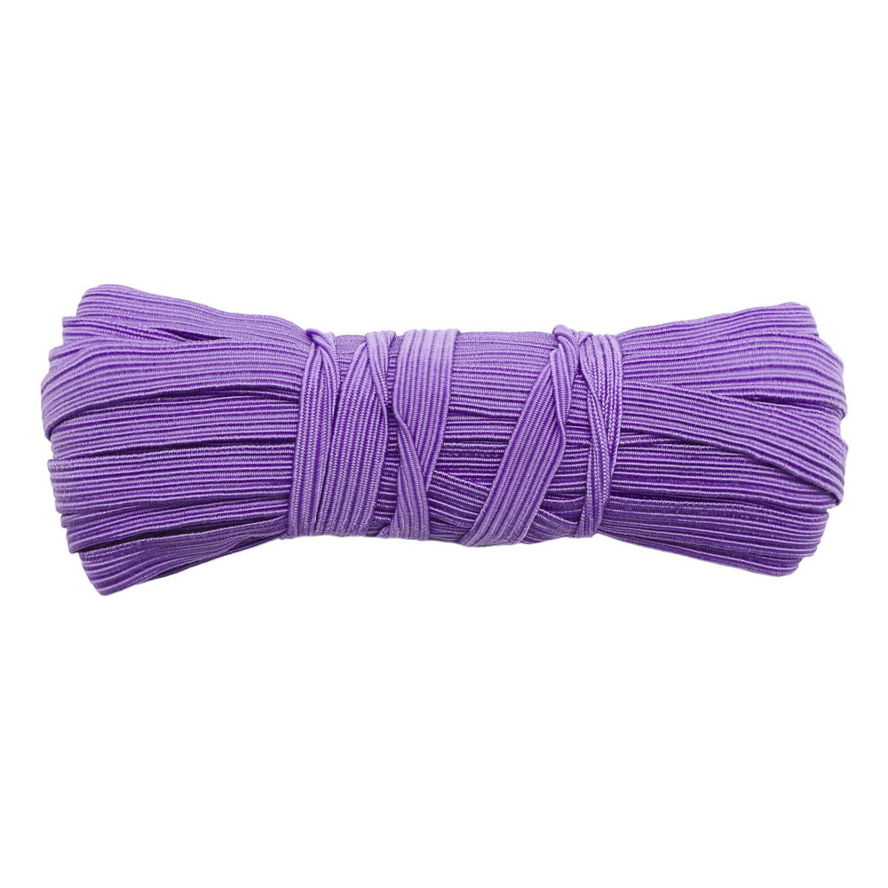 Резинка бельевая для шитья, 5.5 г/м, эластичность 210% , 10 мм*10 м, фиолетовая, Красная лента  #1
