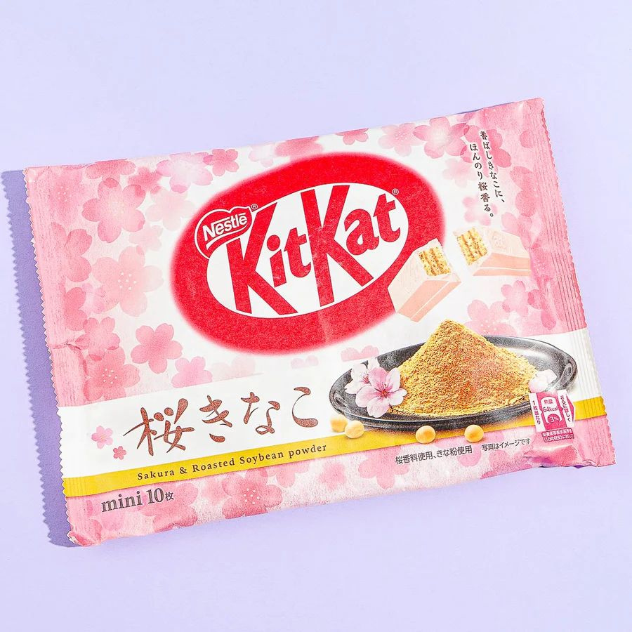 Японский KitKat Sakura & Roasted Soy bean. Сакура и соевые бобы #1
