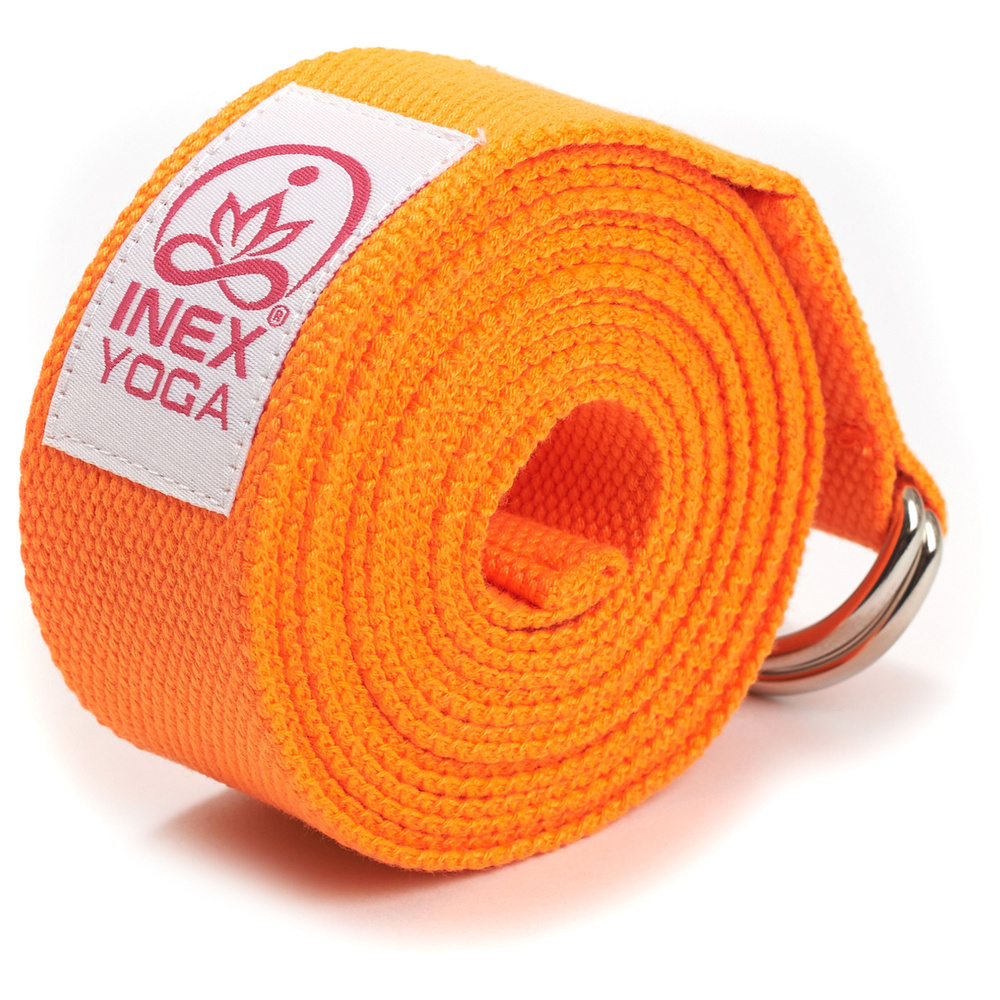 Ремень для йоги и растяжки INEX Stretch Strap, длина 240 см, горчичный  #1