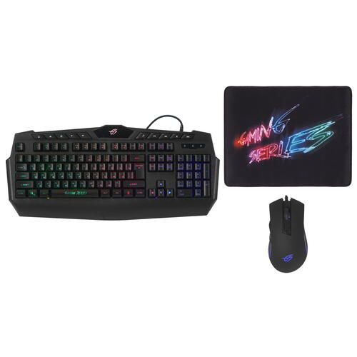DEXP Комплект игровая мышь + клавиатура проводная HellfireGS-100, черный  #1