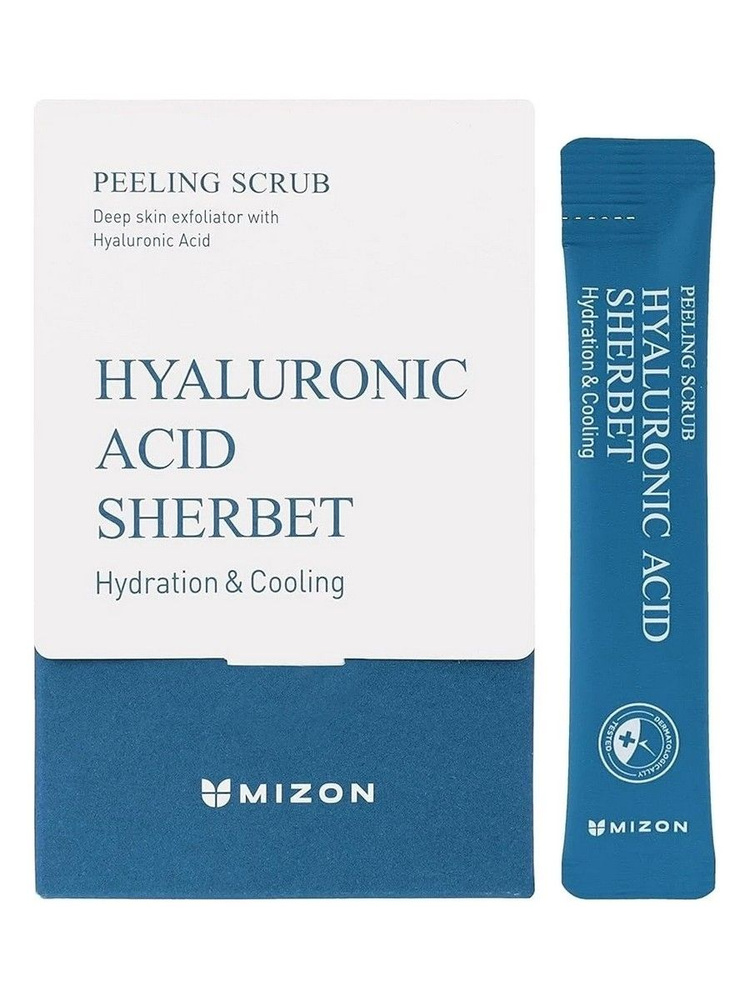 Освежающий пилинг-скраб для лица с гиалуроновой кислотой Hyaluronic Acid Sherbet Peeling Scrub 40*7г #1