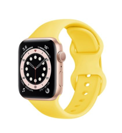 Ремешок желтый силиконовый для Apple Watch 38/40/41 mm, размер L #1