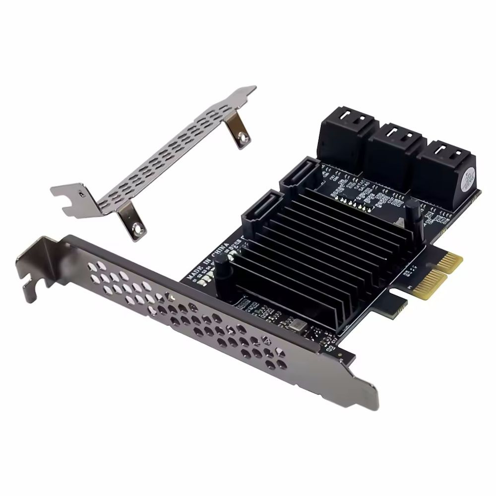 Контроллер PCIe x1 v2.0 (Marvell 88SE9215+JMB575) 8 x SATA, SATA 3.0, 6Gb/s (ORIENT MJ9215S8)  #1
