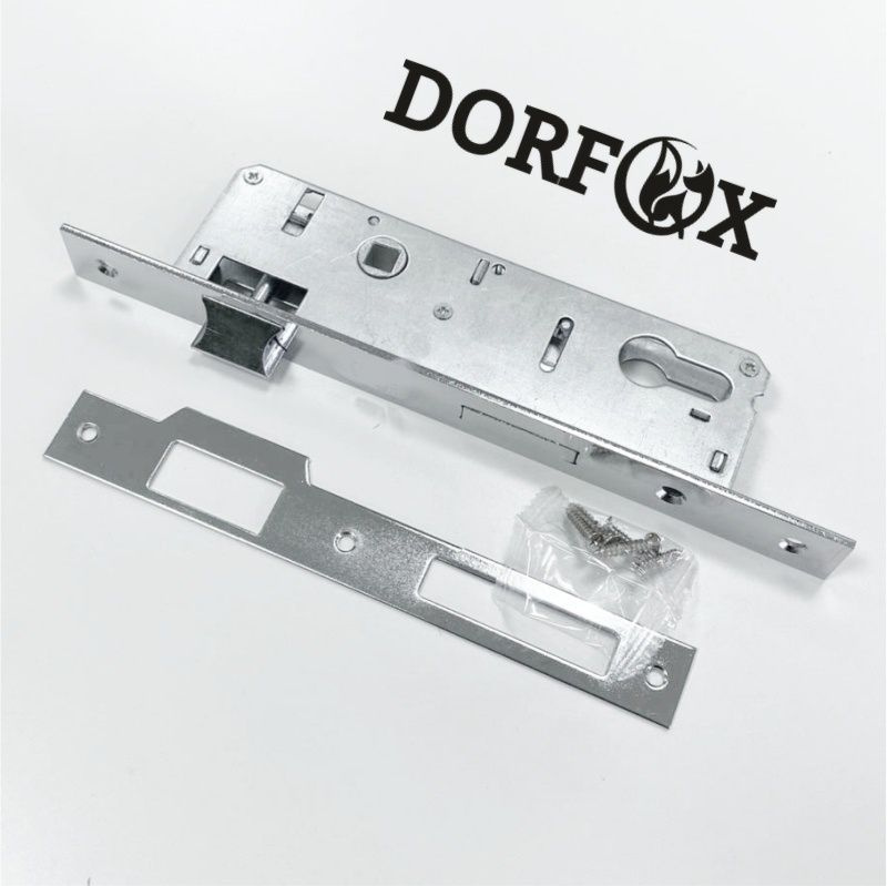 Корпус замка 153-7300-30 DorFox (ДорФокс) на калитку или пластиковую дверь, узкопрофильный, универсальный #1