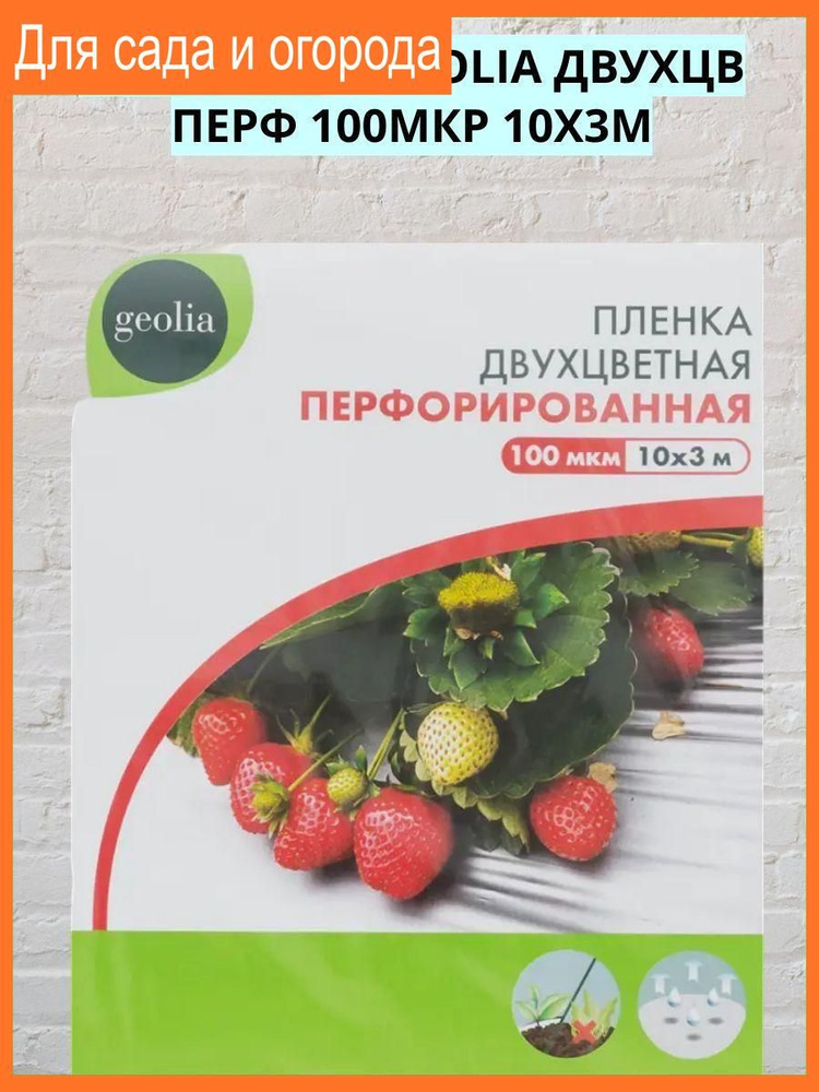 Пленка п/э двухцв перф 100мкр 10x3м #1