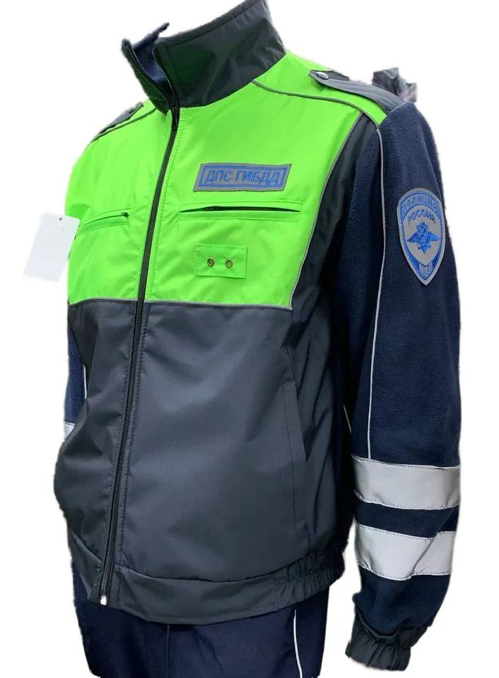 Куртка (кофта) ДПС флисовая с сигнальными вставками #1