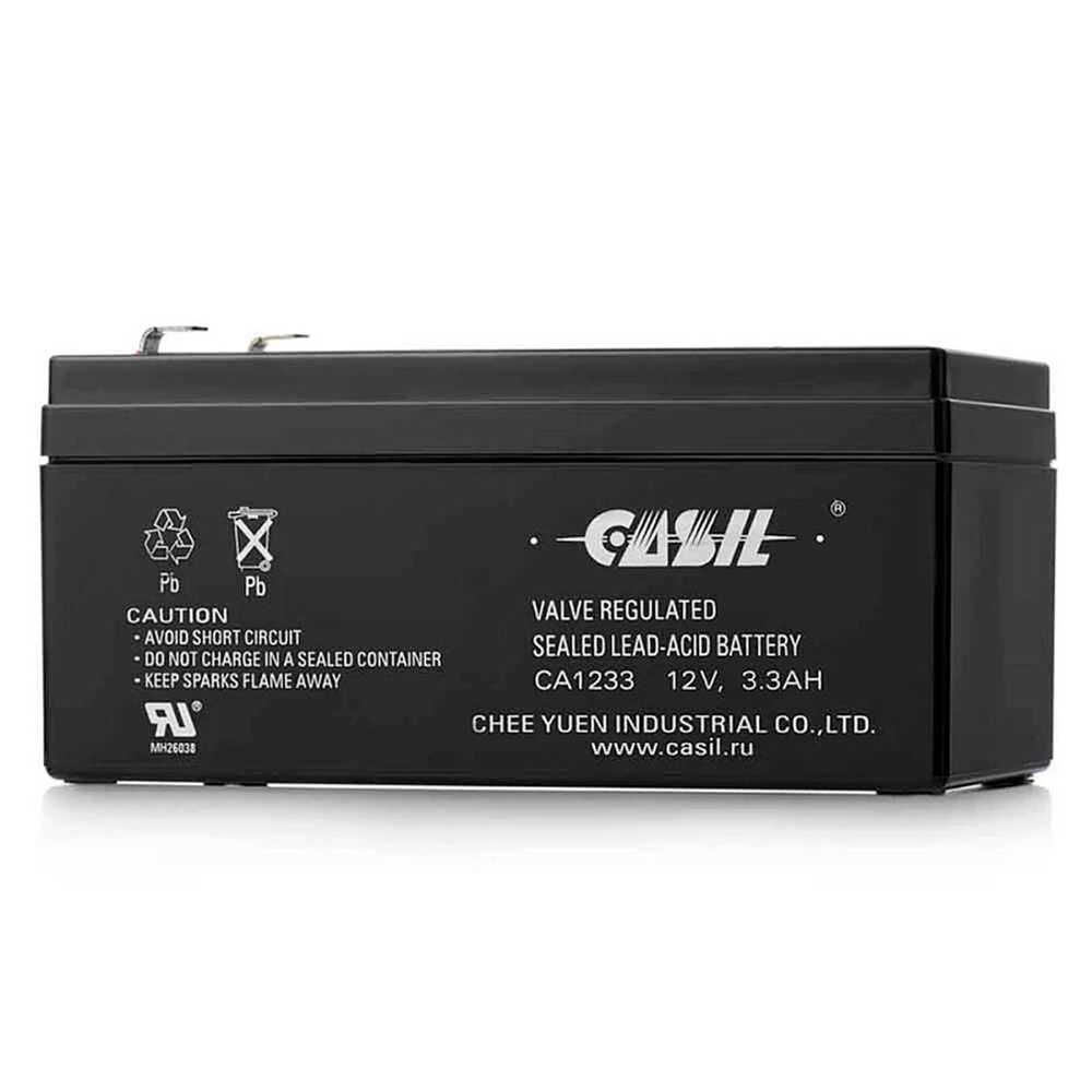 Аккумулятор свинцово-кислотный 12В 3,3Ah CA 1233 Casil #1