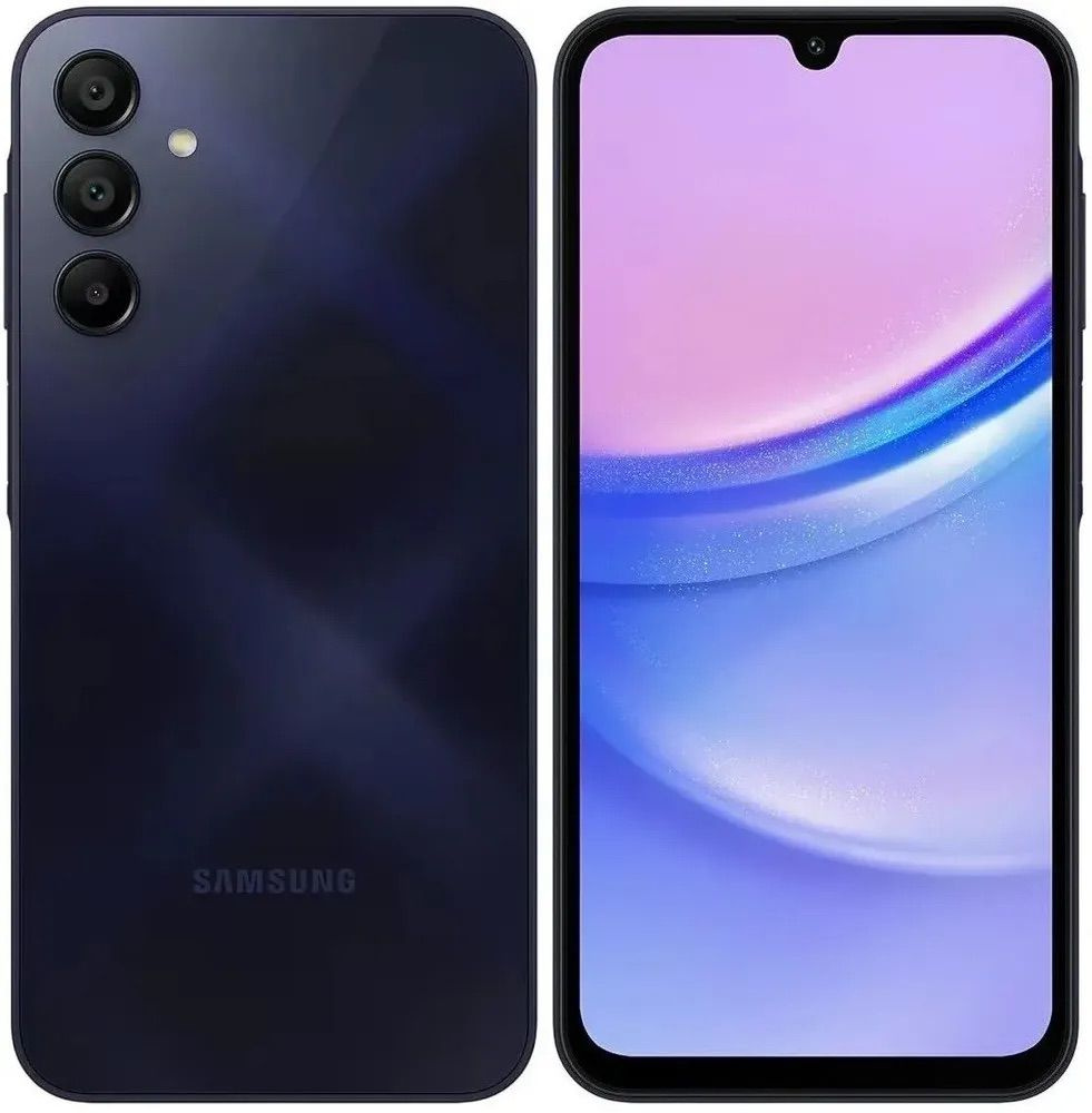 Samsung Смартфон Galaxy A15 4/128 ГБ, темно-синий #1