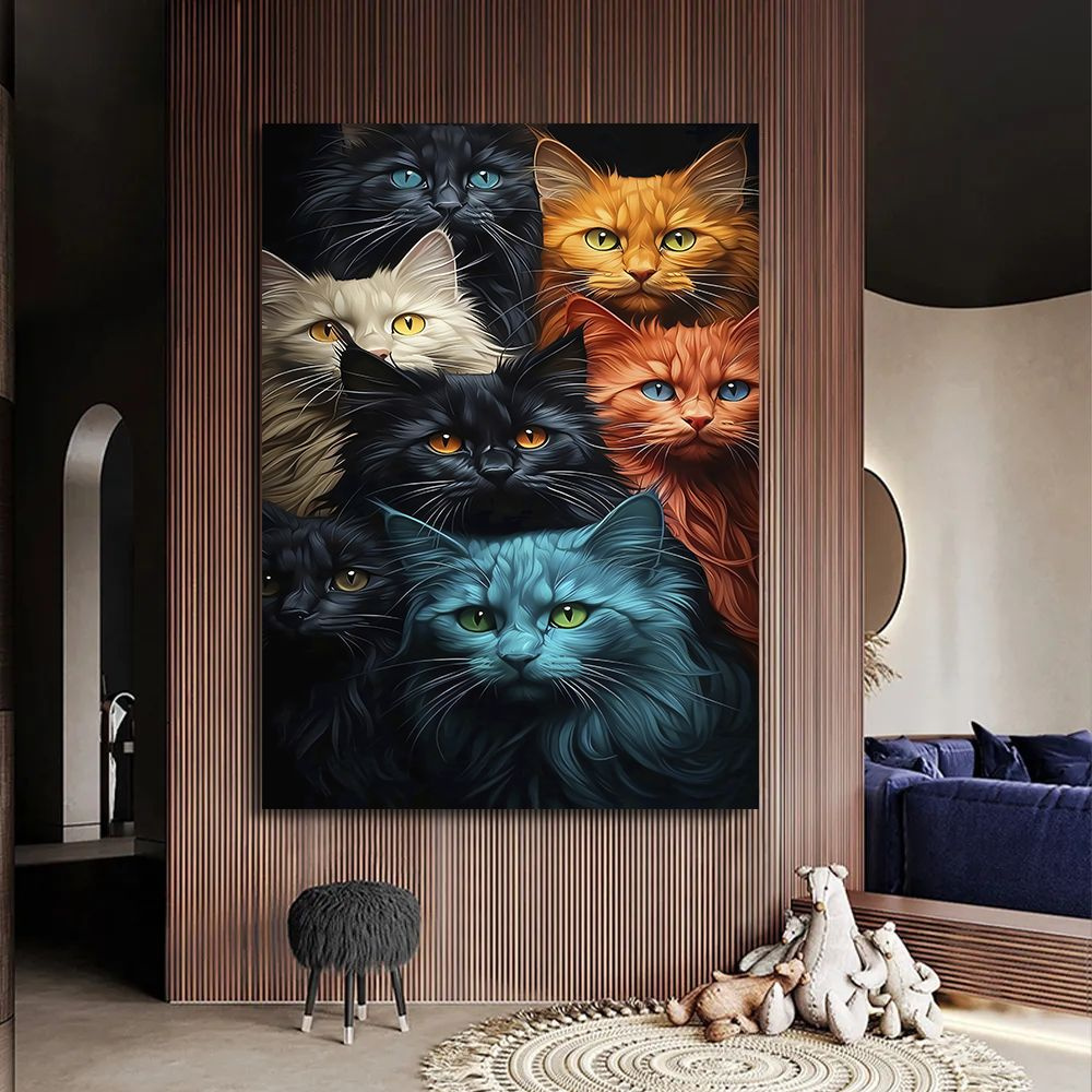 Картина коты, 50х70 см. #1