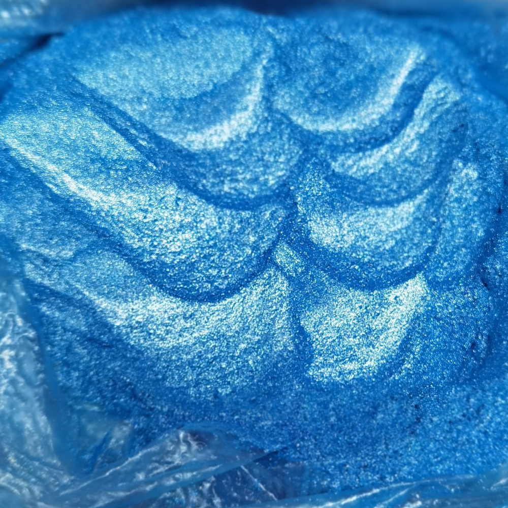Премиум пигмент 8991 - Синий мерцающий перламутровый 10-100 мкм. для творчества, рукоделия, декора, для #1