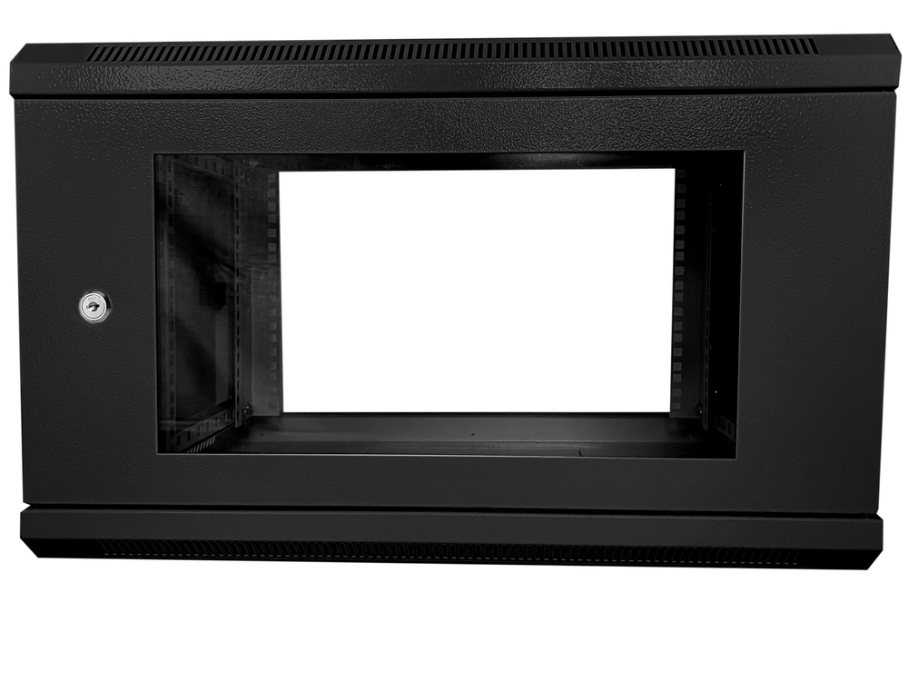 Телекоммуникационный серверный шкаф 19 дюймов настенный 12u 600х450 черный дверь стекло, Alvm -SP_b12.450b #1