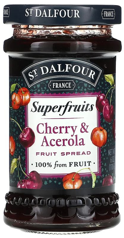 Джем St.Dalfour БЕЗ САХАРА вишневый с ацеролой Superfruits t.Dalfour170 г  #1