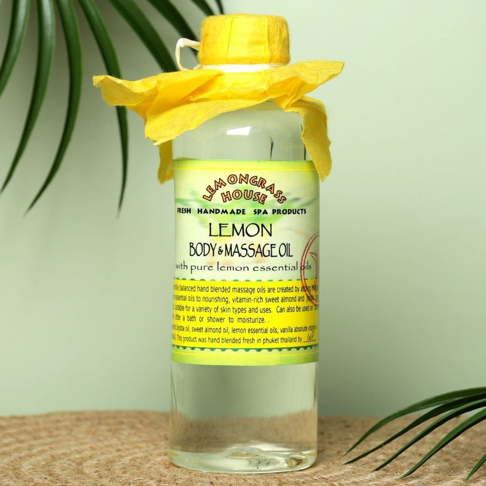 Масло для тела и массажа "Лимон" 250мл. от Lemongrass House (Таиланд) Натуральное массажное антицеллюлитное #1