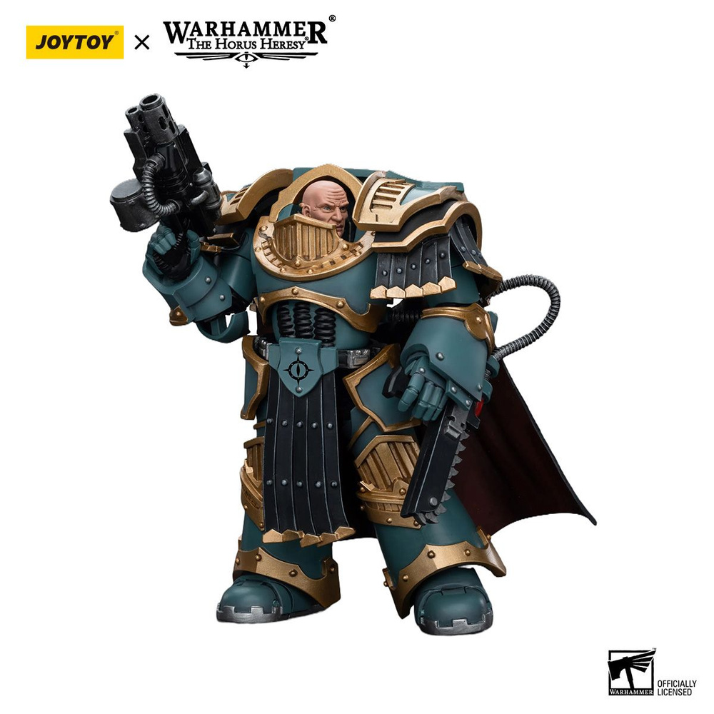 Фигурка JOYTOY Warhammer 40k 1:18 Sons of Horus Legion Praetor in Cataphractii Terminator Armour  #1