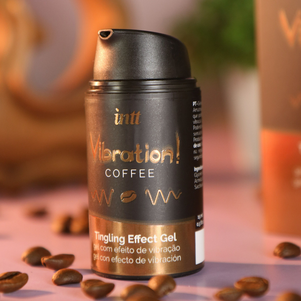 Жидкий вибратор INTT Vibration Gel Coffee, Португалия, съедобный стимулирующий интимный гель, 15мл  #1