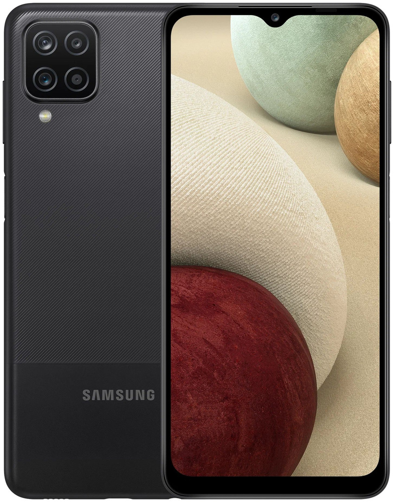 Samsung Смартфон Samsung Galaxy A12 SM-125F Ростест (EAC) 3/32 ГБ, черный #1