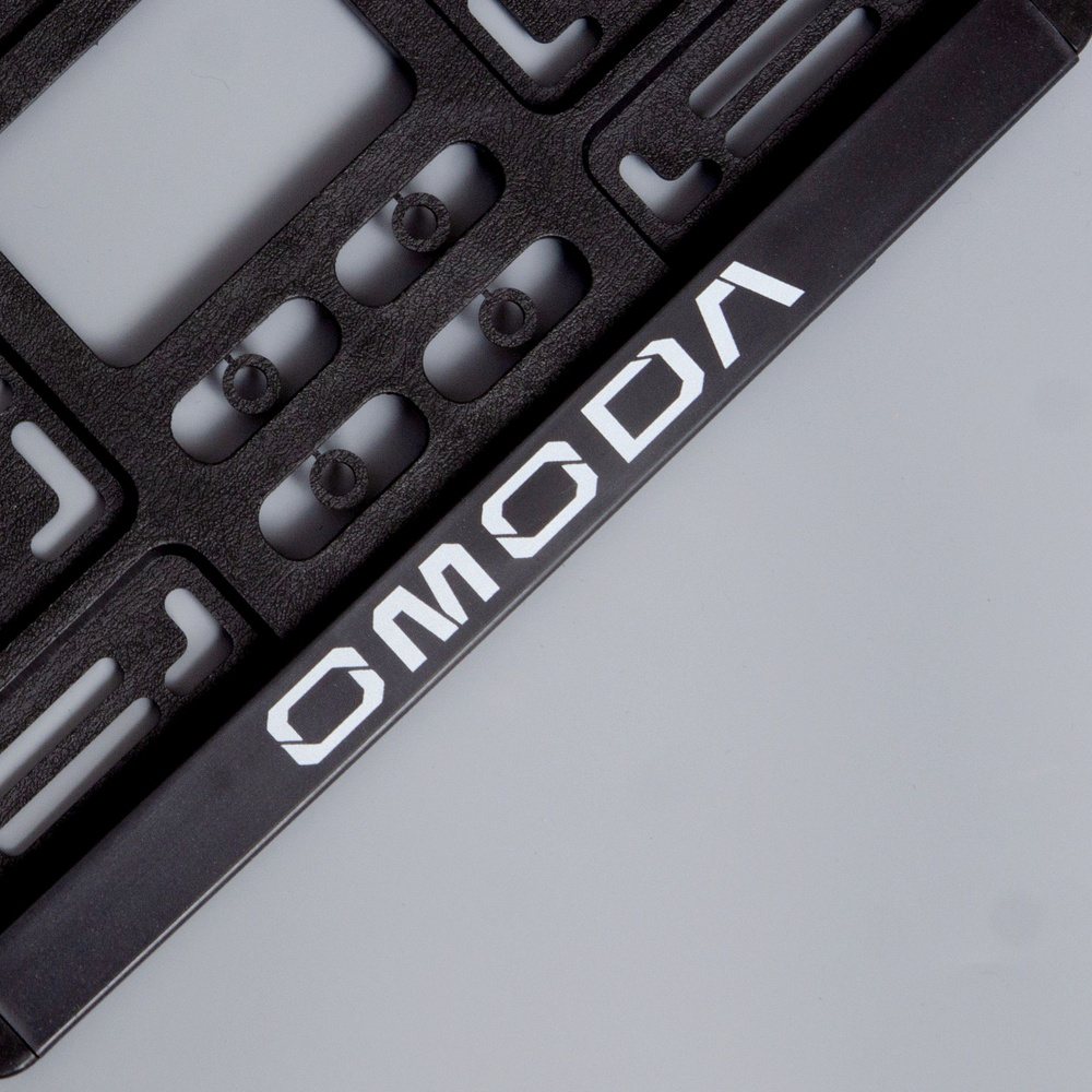 Рамка квадратная OMODA для госномера автомобиля, чёрная, 290x170 ГОСТ ТИП 1А, рамка для номера, чёрная #1