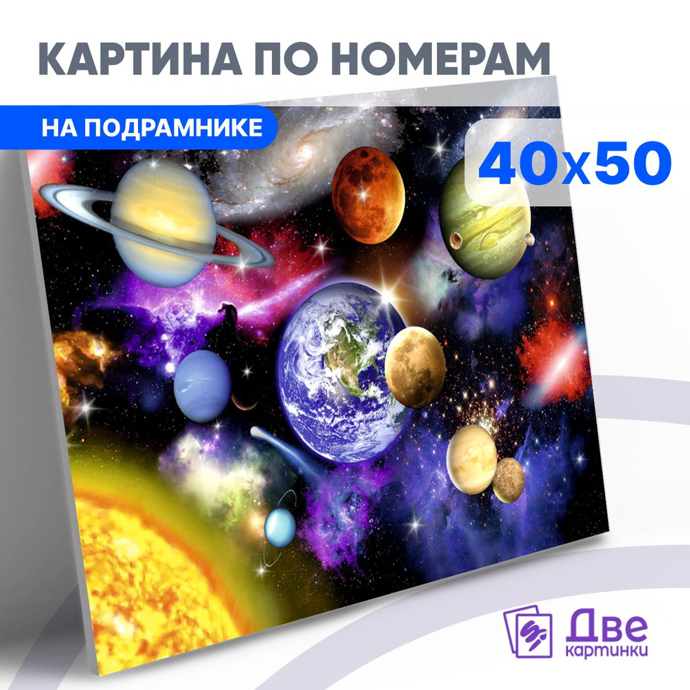 Картина по номерам на холсте 40х50 40 x 50 на подрамнике "Галактика" DVEKARTINKI  #1