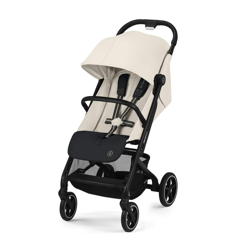 Коляска прогулочная с дождевиком и бампером белая Cybex Beezy Canvas White 2024  #1