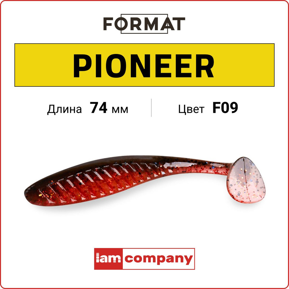 Приманка силиконовая Format PIONEER 74 мм цв. F09 / Для летней рыбалки / Мягкая приманка для джига / #1