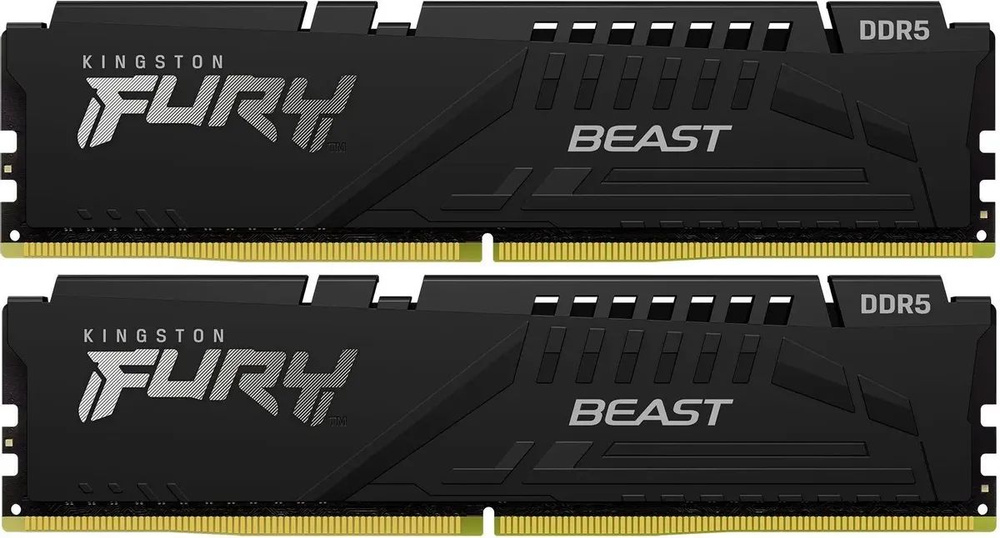 Kingston Fury Оперативная память Оперативная память DDR 5 DIMM 32Gb PC51200, 6400Mhz, Beast Black XMP #1