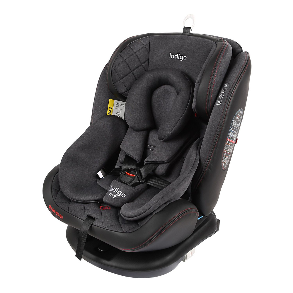 Автокресло INDIGO Aero ISOFIX St-3 черный-красный #1