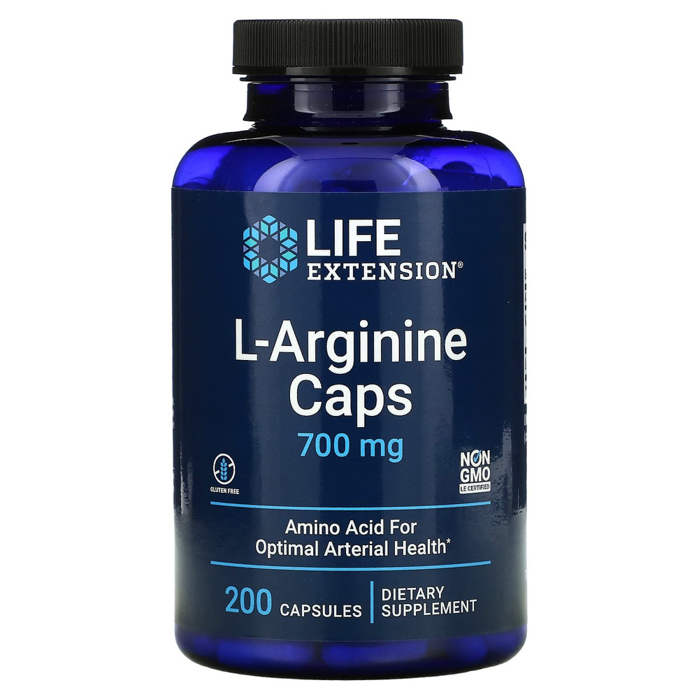 Life Extension L-Аргинин, L-Arginine 700 мг 200 капсул #1