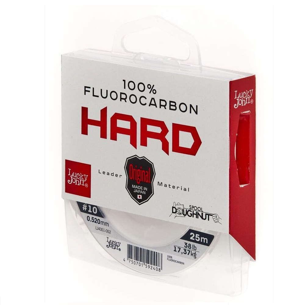 Леска монофильная LUCKY JOHN FLUOROCARBON HARD/25м/0,520мм/17,37кг #1