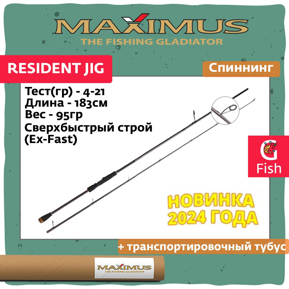 Спиннинг для джига Maximus RESIDENT JIG 183ML 1,83m 4-21g #1