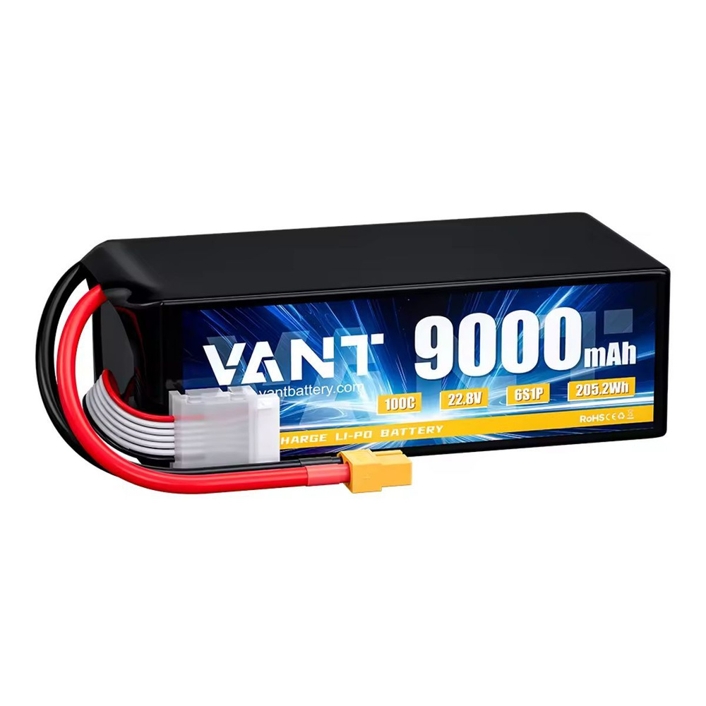 Аккумулятор LiPo Vant - 22.2В 9000мАч 100C (мягкий корпус, 6S, разъем XT60)  #1