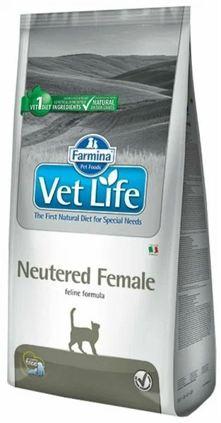 Farmina Vet Life Neutered Female диетический сухой корм для стерилизованных кошек, с курицей, 400г  #1