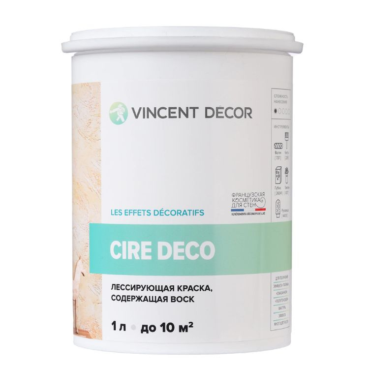 Краска лессирующая декоративная Vincent Decor Cire Deco 1 л #1