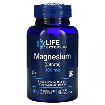 Magnesium Citrate 100 мг (цитрат магния, магний) 100 растительных капсул Life Extension  #1