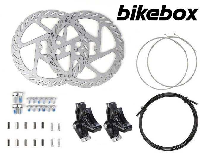 Комплект дисковых механических тормозов для велосипеда, набор универсальный передний и задний, ротор #1