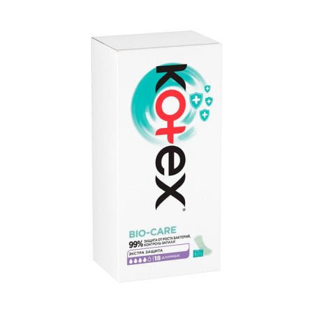 Kotex Прокладки ежедневные, Bio-Care, удлиненные, 18 штук в упаковке  #1