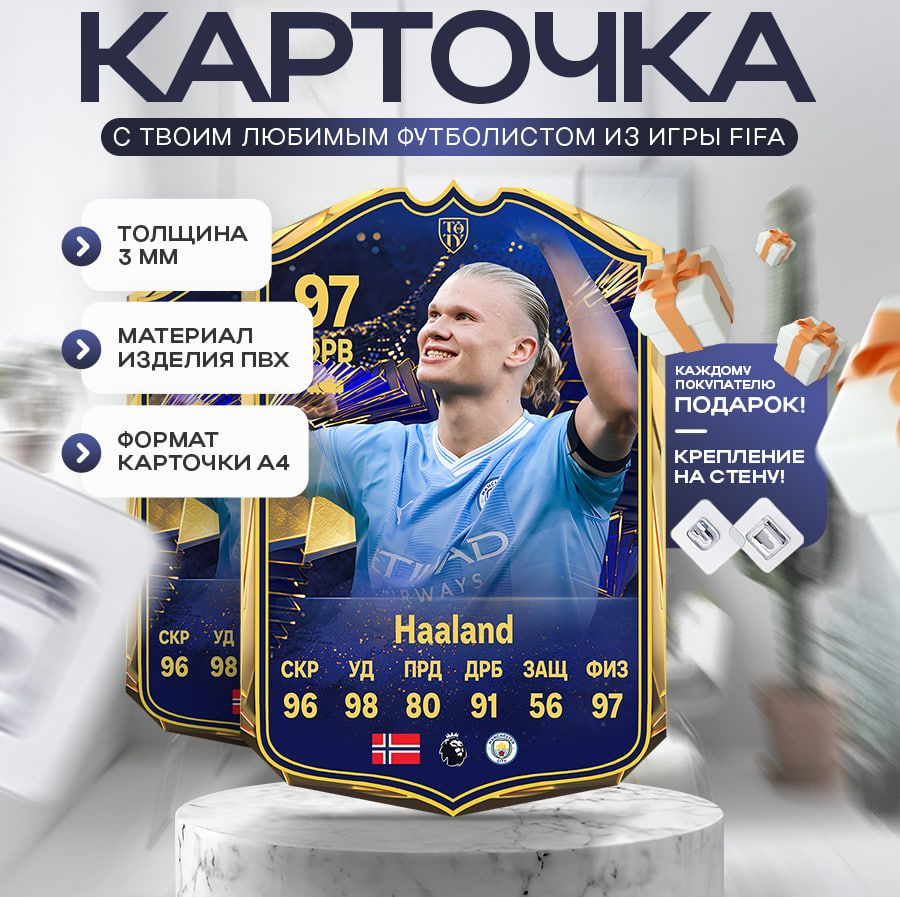 Карточка FIFA 24 HAALAND 97 TOTY A4 #1