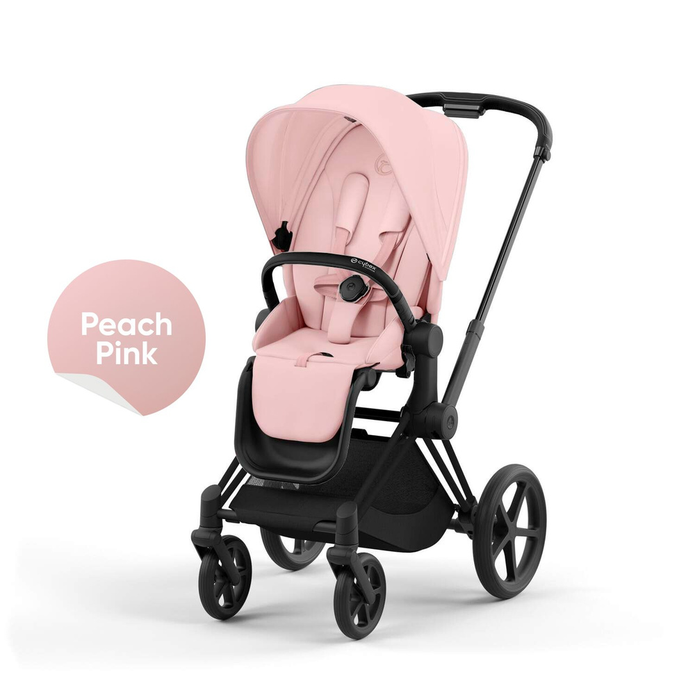 Cybex Priam IV Коляска прогулочная, шасси Matt Black/Peach Pink #1