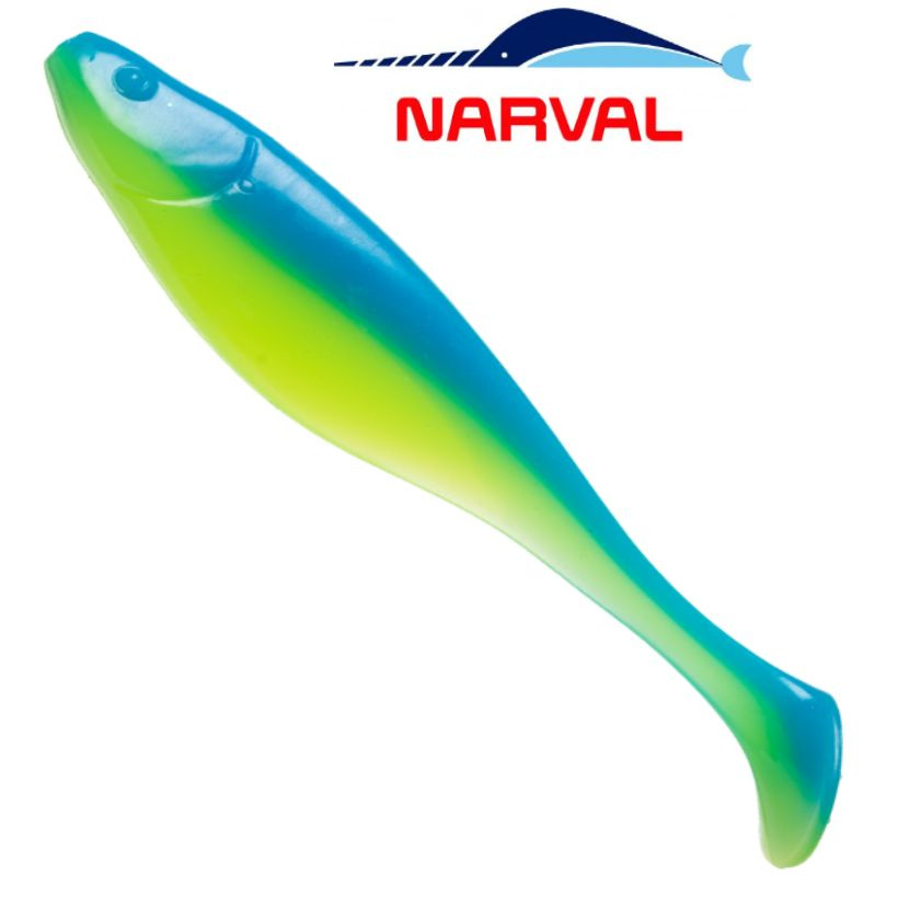 Приманка силиконовая Narval Commander Shad 12cm цв. #016 Blue Mint / Виброхвост для джига на судака, #1