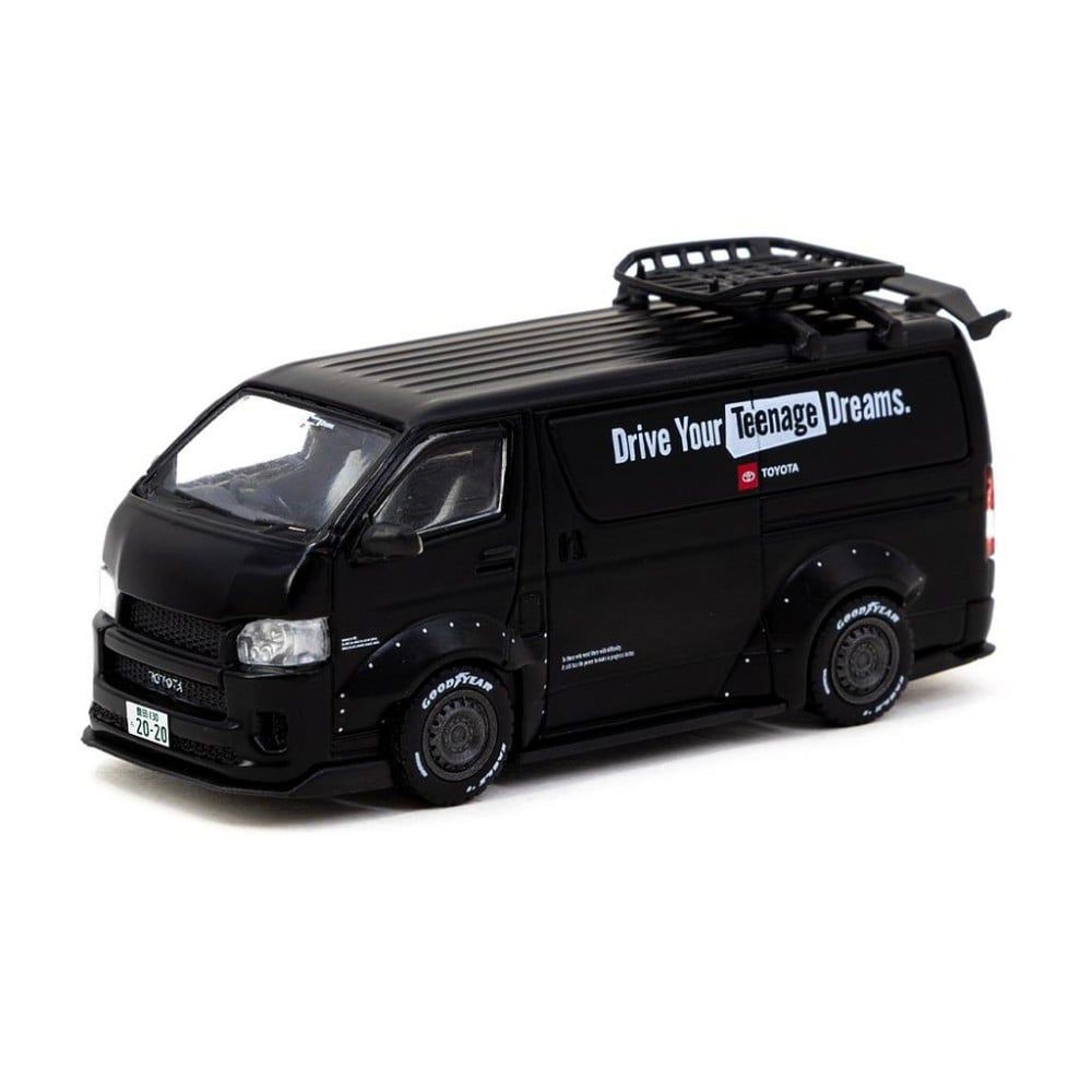 Машинка Tarmac Works 1/64 Toyota Hiace Widebody With Roof Rack Diecast Scale Model Car #1