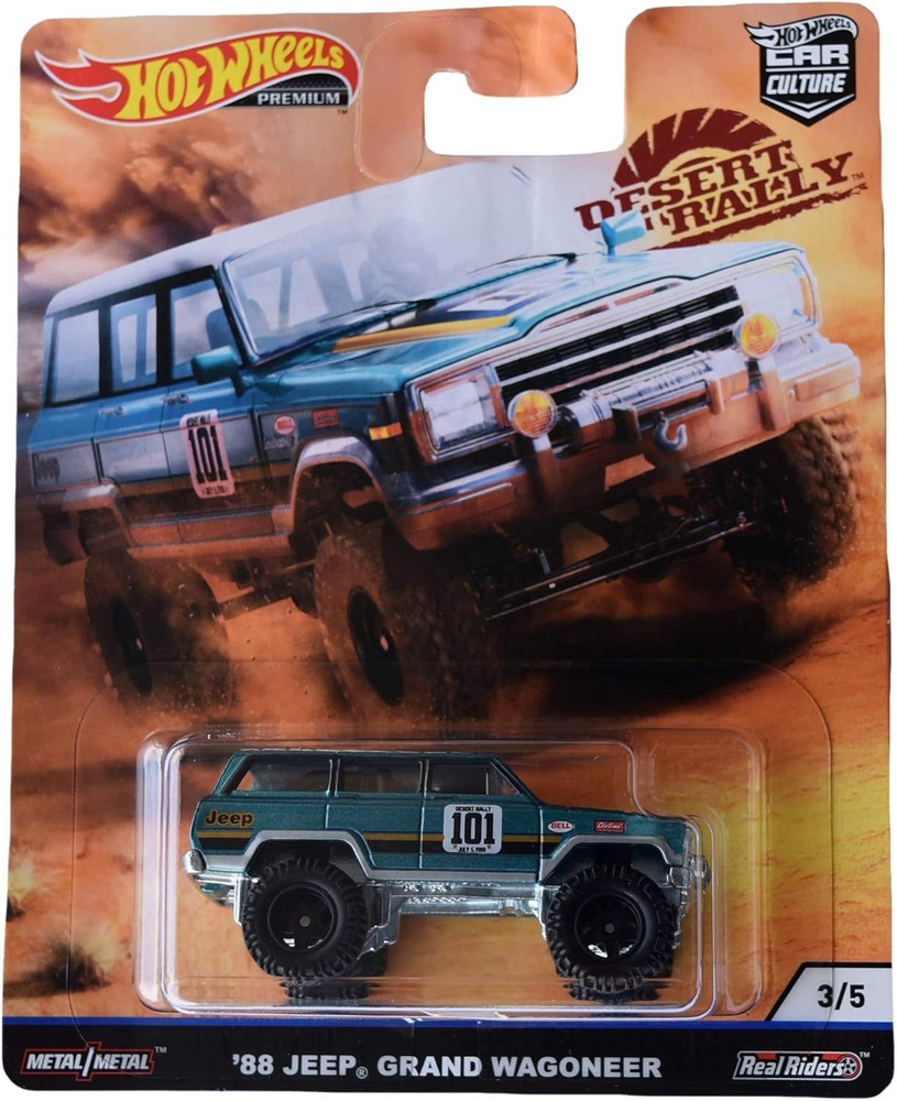 Коллекционная Premium машинка Hot Wheels '88 Jeep Grand Wagoneer Aqua (коллекция Car Culture 2019, серия #1