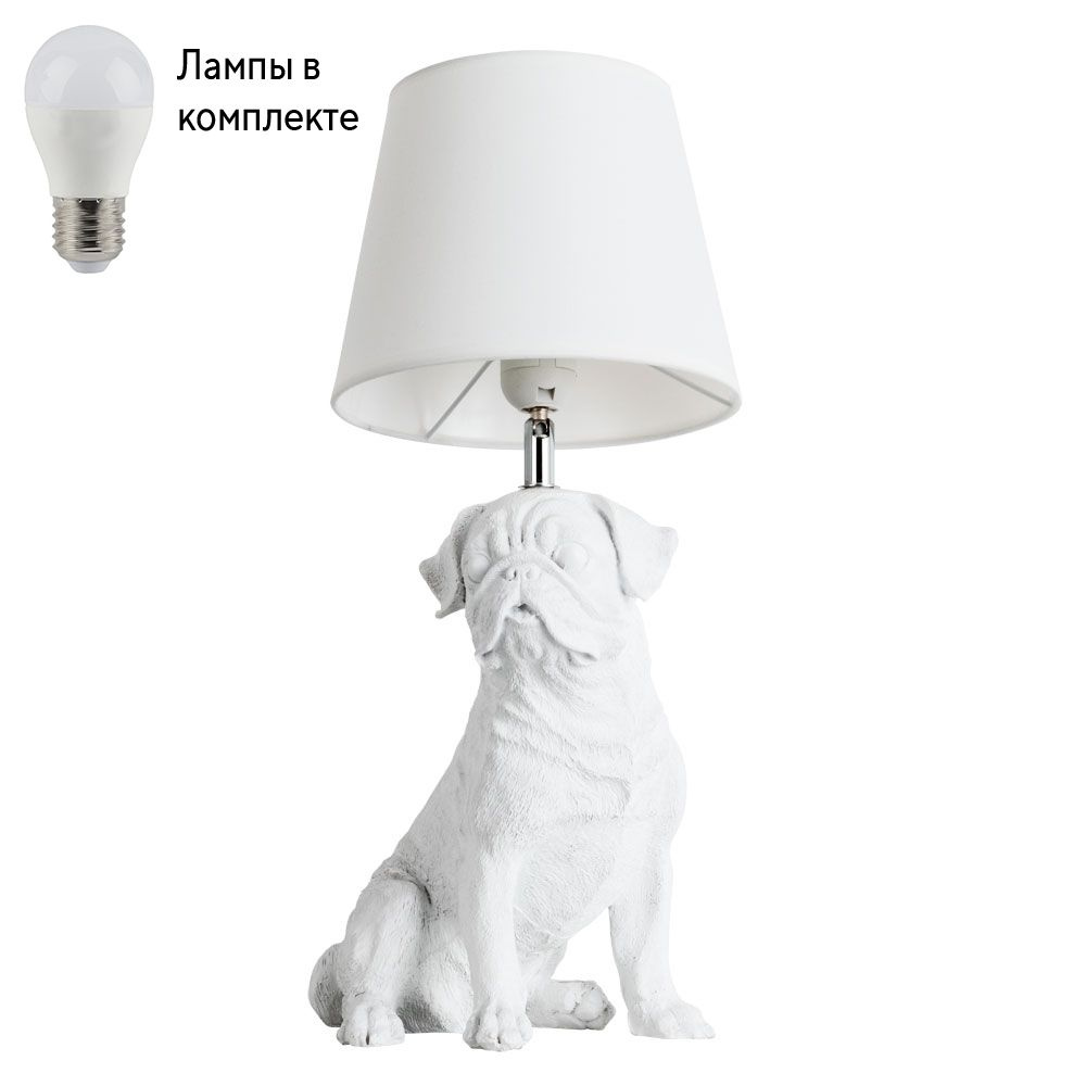 Настольная лампа в комплекте с лампочкой Arte lamp A1512LT-1WH+Lamps  #1