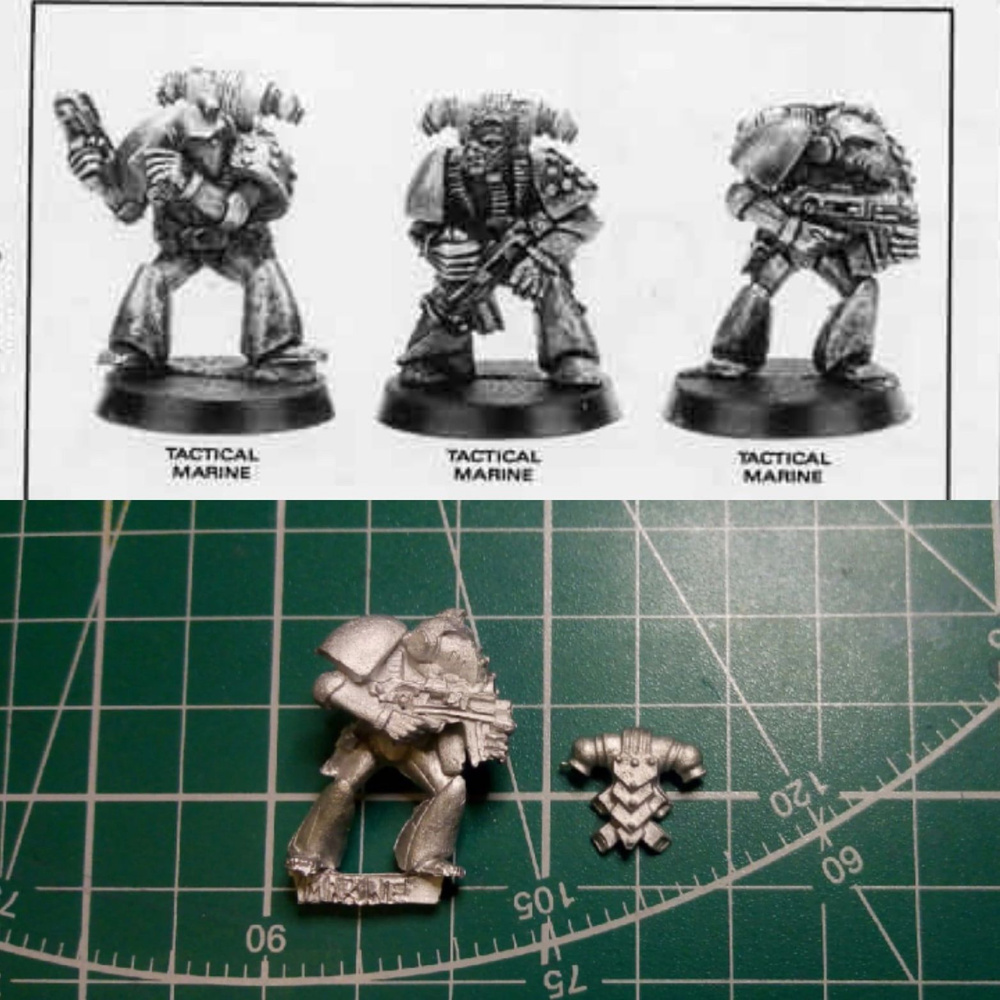 Space Marine w/Bolter 10 1987 Rogue Trader Warhammer миниатюра металл #1