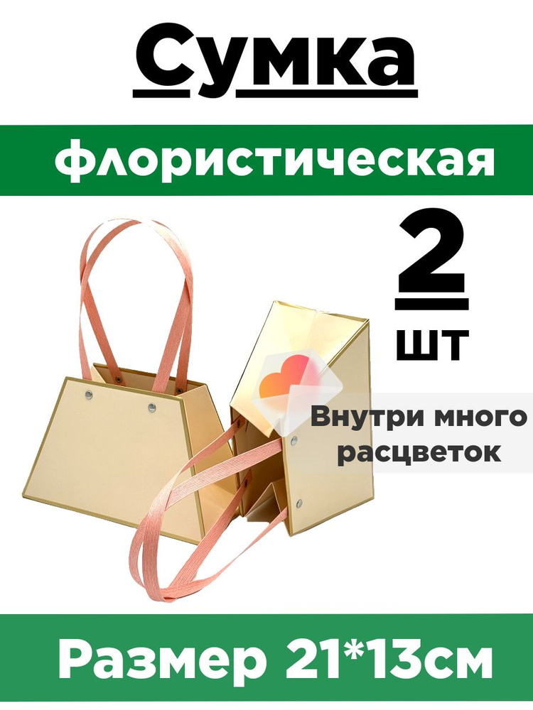 Плайм-пакет для цветов. Сумка флористическая. Коробка для букета. Набор 2 сумки.  #1